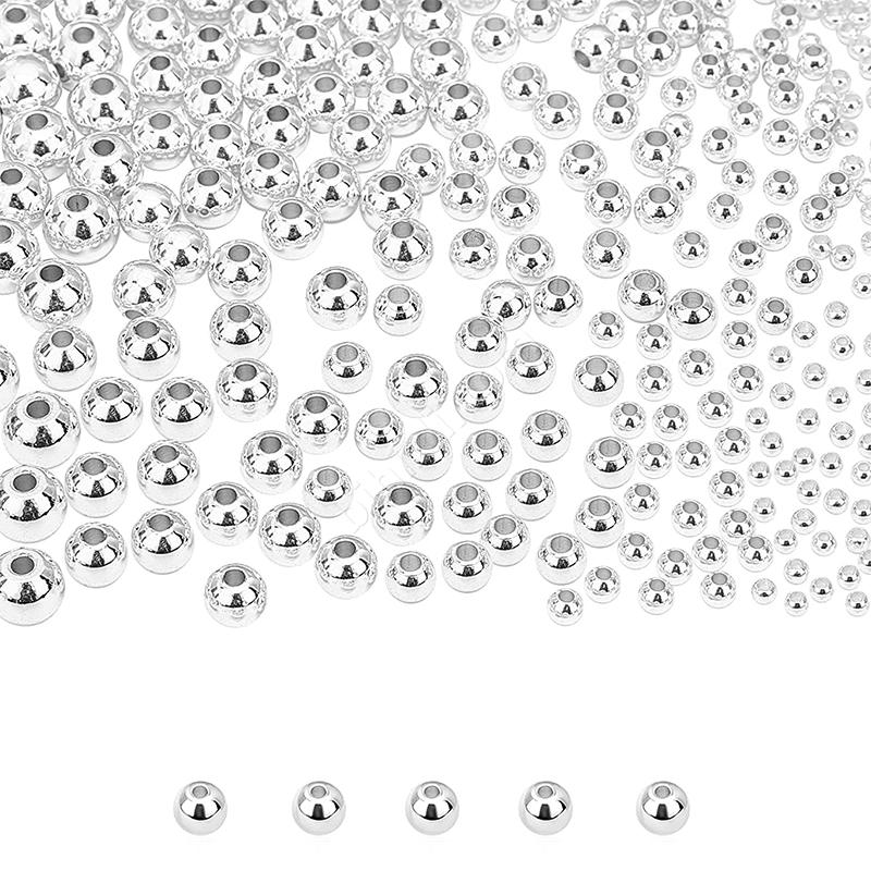 2.5 Mm Gümüş Kaplama Desensiz Yuvarlak Metal Boncuk ( 5 Gram )